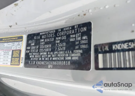 2022 Kia Carnival Mpv Sx from USA, damaged, VIN KNDNE5H3XN6080818